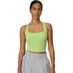 4F Γυναικείο Αθλητικό Crop Top Πράσινο 4FWSS26TFSLF0751-42S