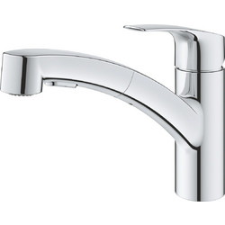 GROHE Eurosmart 30305001 Μπαταρία Κουζίνας Πάγκου Διπλής Παροχής Ανάμεικτη με Ντουζ Inox