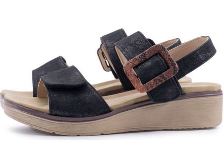 Love4shoes Καλοκαιρινές Γυναικείες Πλατφόρμες Χαμηλές Μαύρες 5288-0387