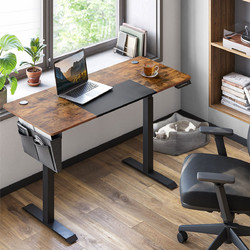 Songmics Gaming Γραφείο Ξύλινο Ρυθμιζόμενο Ύψος 140x60x120cm LSD016KD01