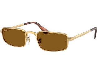 Ray-Ban RB3927 00133 Ανδρικά Γυαλιά Ηλίου Ορθογώνια Μεταλλικά Χρυσά με Καφέ Φακό