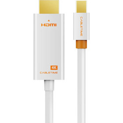Cabletime Καλώδιο Mini DisplayPort to HDMI Male 1m White CT-AV588-03G4K