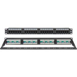 Safewell Ethernet Patch Panel Rack 1U 19" 24 Θυρών Cat.6a Unshielded UTP