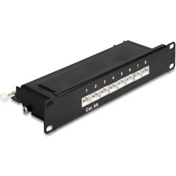DeLOCK 66872 Ethernet Patch Panel Keystone Rack 1U 10" 8 Θυρών Cat.6a