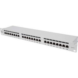 Intellinet 720854 Ethernet Patch Panel Rack 1U 24 Θυρών Cat.6a Shielded FTP