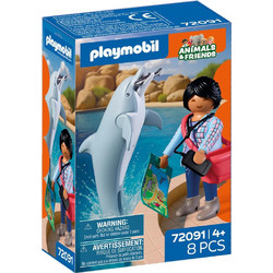Playmobil Animals & Friends Δελφίνι & Επισκέπτης Πάρκου για 4+ Ετών 72091