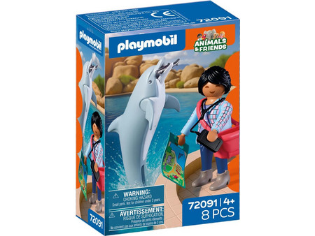 Playmobil Animals & Friends Δελφίνι & Επισκέπτης Πάρκου για 4+ Ετών 72091