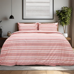 Lino Home Σετ Σεντόνια Μονά Βαμβακερά 170x260 Carril Ροζ