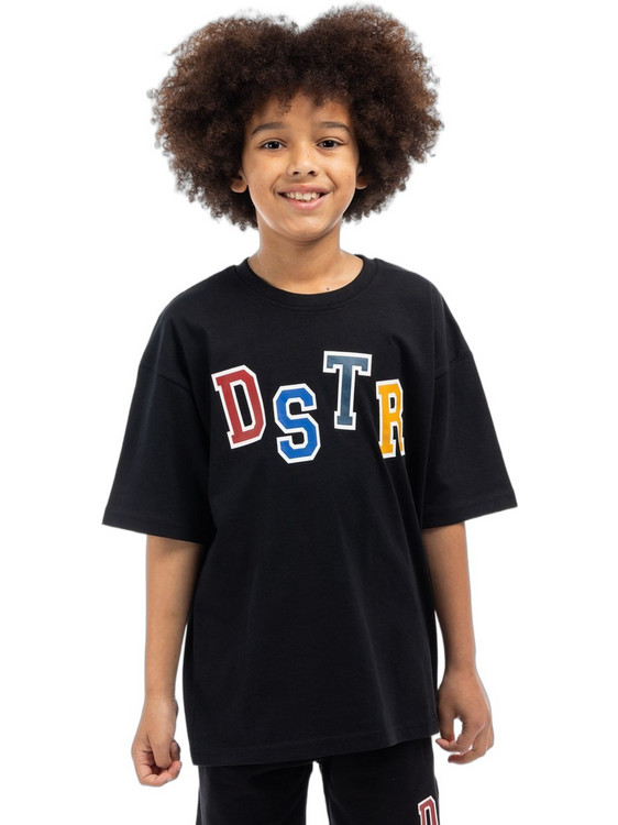 District75 Παιδικό T-Shirt Κοντομάνικο Μαύρο 126KBSS-709-071