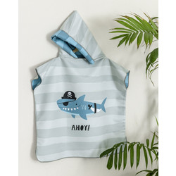 Nima Ahoy 3/5 Παιδικό Πόντσο Θαλάσσης Microfiber Γαλάζιο