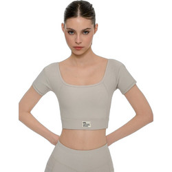 BodyTalk Γυναικείο Αθλητικό Crop Top Μπεζ 1261-908124-49290