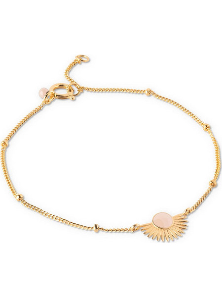 Enamel Copenhagen Soleil Pale Peach Γυναικείο Βραχιόλι Αλυσίδα από Ασήμι 925 Επιχρυσωμένο B78GM