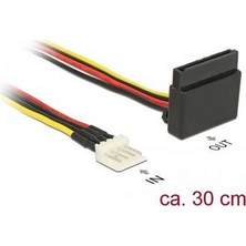DeLOCK 85511 Καλώδιο Τροφοδοσίας 15-Pin SATA Male to 4-Pin Floppy 0.3m Multicolor