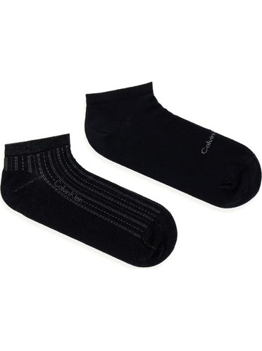 Calvin Klein Ανδρικές Κάλτσες Κοντές με Σχέδια Μαύρες 2Pack 701237871-004