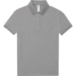 B&C Collection Γυναικεία Μπλούζα Polo Κοντομάνικη Γκρι PW461