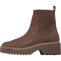 Toms Millie Γυναικεία Μποτάκια Chelsea Δερμάτινα Καφέ με Χοντρό Χαμηλό Τακούνι 10022557
