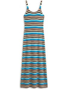 Topshop Maxi Καλοκαιρινό Βραδινό Φόρεμα Πλεκτό Πολύχρωμο 31001105
