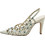 Carrano Γόβες Suede Slingback με Λεπτό Ψηλό Τακούνι & Στρας Λευκές 754019-CAB01