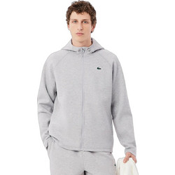 Lacoste Ανδρική Ζακέτα Φούτερ με Κουκούλα και Φερμουάρ Γκρι 3SH0152-CCA