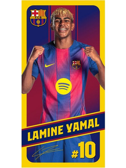 Barcelona Lamine Yamal Παιδική Πετσέτα Θαλάσσης Microfiber Μπλε 70x140cm 8435746915059