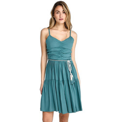 Funky Buddha Mini Καλοκαιρινό Βραδινό Φόρεμα Μεταξωτό Βεραμάν FBL013-101-13