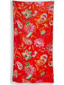 Sentio Paisley Πετσέτα Θαλάσσης Microfiber Πορτοκαλί 80x160cm