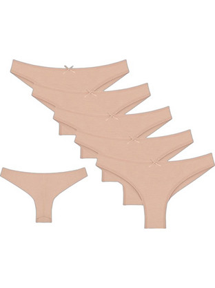 Donella Βαμβακερά Γυναικεία Brazil Μπεζ 5Pack 4095T