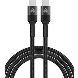 Powertech PTR-0201 Braided USB-C to USB-C 60W 1m Black