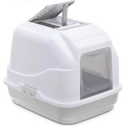 IMAC Easy Cat Τουαλέτα Γάτας Κλειστή Λευκή Γκρι Μ50xΠ40xΥ40cm