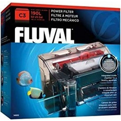 Fluval C3 Κρεμαστό Φίλτρο Ενυδρείου έως 190lt με Ενεργό Άνθρακα 5W 480lt/h