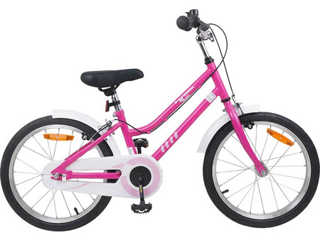 vidaXL 42009236 Παιδικό Ποδήλατο Πόλης 18" Ροζ Λευκό