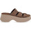 Fantasy Sandals Ανατομικές Καλοκαιρινές Γυναικείες Πλατφόρμες Χαμηλές Καφέ S2110