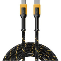 DeWALT 1310021DWG Braided USB-C to USB-C 100W 3m Black Yellow