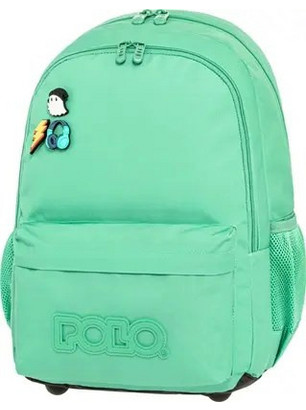 Polo Pins Σχολική Τσάντα Πλάτης Δημοτικού Τιρκουάζ 901059-6700