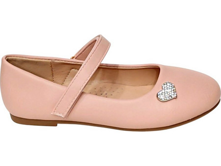Zak Shoes Παιδικές Μπαλαρίνες Δερματίνη με Σκρατς Ροζ SD12320