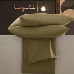 Isadore Lorraine Σεντόνι Μονό Βαμβακερό 160x260 Love your bed Λαδί