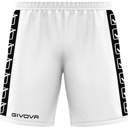 Givova Pantaloncino Poly Αθλητική Ανδρική Βερμούδα Λευκή BA03