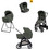 Inglesina Aptica Quattro 2026 Καρότσι Μωρού 3 σε 1 Ivy Green Litio Black KA61T0IVG