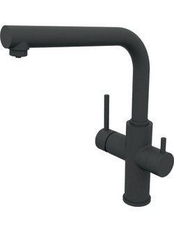 Clever Metal Free 61237 Μπαταρία Κουζίνας Πάγκου Τριπλής Παροχής Ανάμεικτη Μαύρη