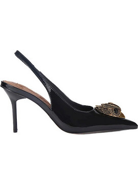 Kurt Geiger Γόβες Slingback Λουστρίνι με Τακούνι Στιλέτο με Στρας Μαύρες 5386400309