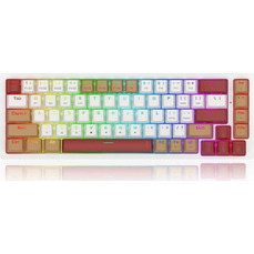 Redragon Rammus K677 Pro Ασύρματο Μηχανικό Gaming Πληκτρολόγιο 65% με Custom Brown Διακόπτες RGB White