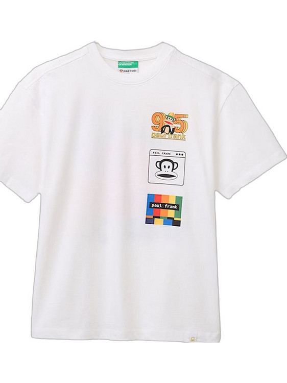 Benetton Παιδικό T-Shirt Κοντομάνικο Λευκό 3I1XC10TC-101