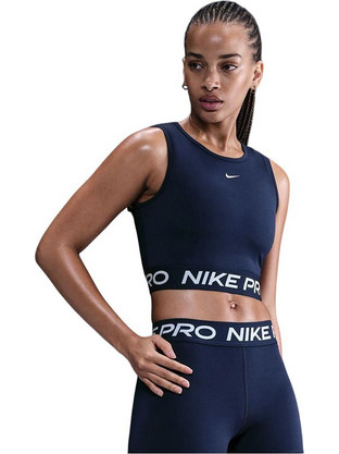 Nike Dri-FIT Pro Αθλητικό Μπουστάκι με Μέτρια Στήριξη Navy Μπλε FZ3615-410