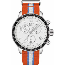 Tissot Ανδρικό Ρολόι Χρονογράφος με Πορτοκαλί Υφασμάτινο Λουράκι T095.471.70.371