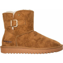 Wrangler Elsa Γυναικεία Μποτάκια Suede Ταμπά με Γούνα 20243077-37B