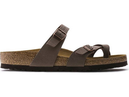 Birkenstock Mayari Δερμάτινα Γυναικεία Σανδάλια Ανατομικά Καφέ 0071061