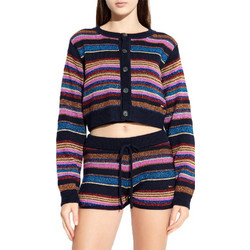 Dsquared2 Γυναικεία Ζακέτα Πλεκτή Κοντή με Κουμπιά Μαύρη S72HA1257-D13177-961