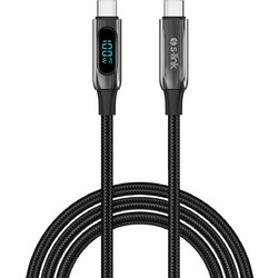 S-Link Braided USB-C to USB-C 100W 1m Black 8680096143809