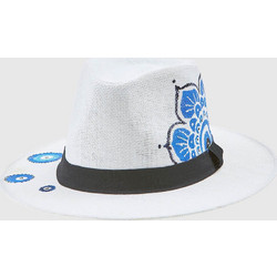Verde Γυναικείο Καπέλο Fedora Ψάθινο Λευκό 05-0827