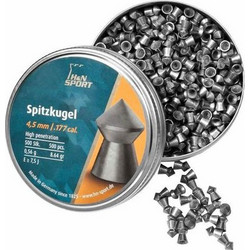 H&N Sport Spitzkugel Βολίδες Pellets Αεροβόλου 4.5mm Μολυβένιες 0.56g / 8.64gr 500τμχ